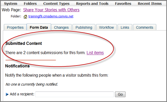 Form Tab