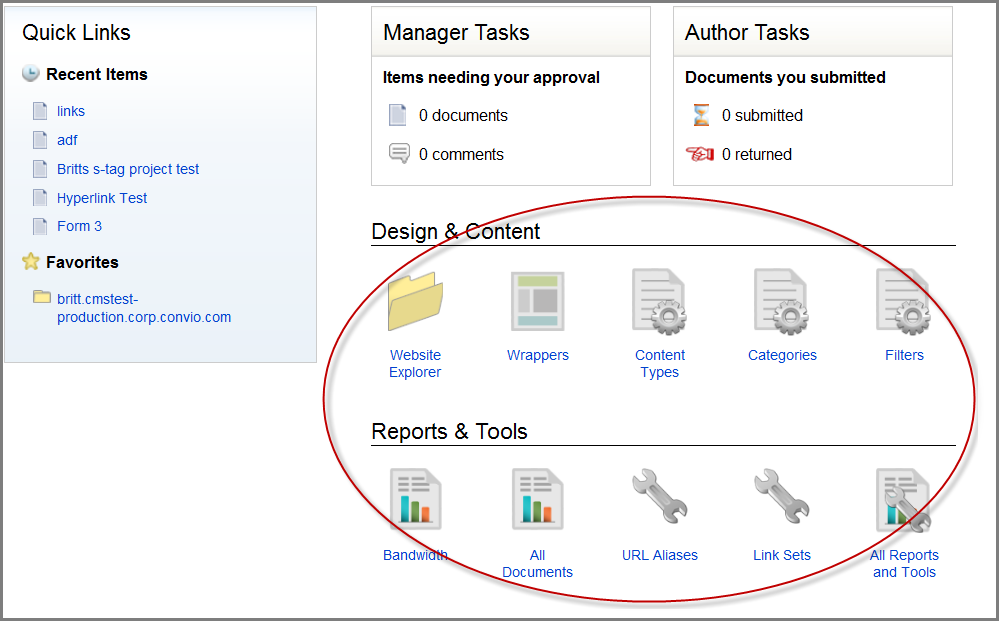 Workspace customizable options