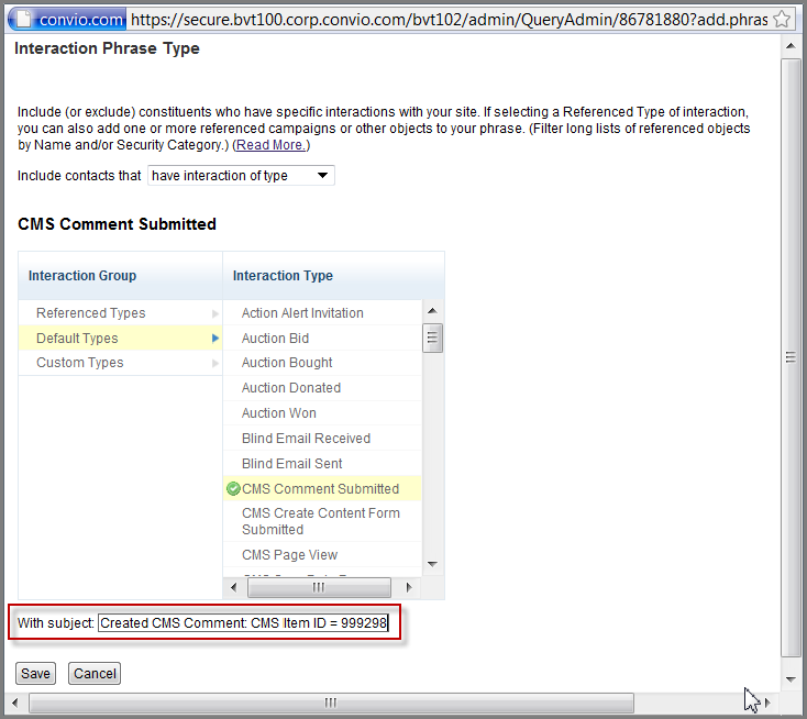 Adding the item ID in the With Subject field