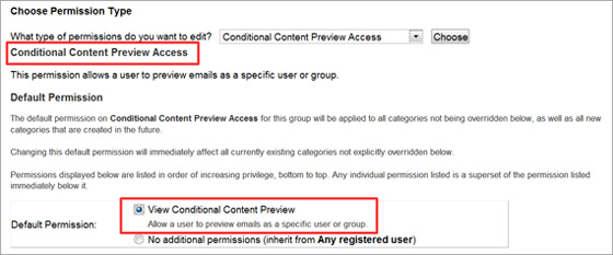 Dynamic Email Preview permissions