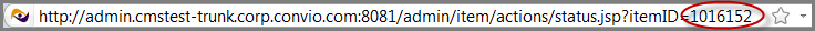 Interaction ID located in the URL